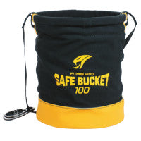Python Safety Spill Control Bucket, Carabiner Connection, 100lb Cap,Black/Yellow 098-1500133