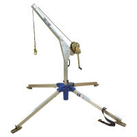 Confined Space Rescue Davit System, 2-Piece, Aluminum, 1/4 in Winch Lifeline Rope, 350 lb Load Capacity 098-8302500