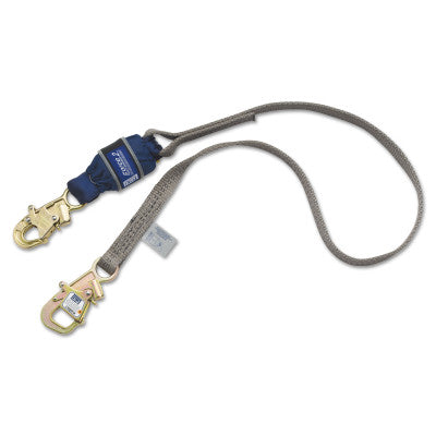 Force2 Tie-Back Shock Absorbing Lanyards, 12 ft, Snap Hook, 310/420 lb 098-1246173