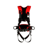 Protecta Construction Style Positioning Harness, Comfort, D-Rings, Leg Buckles, SLR Adaptor, X-Lg, Pass-Through Chest Conn 098-1161207