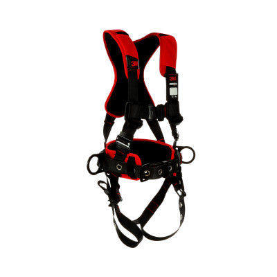 Protecta Construction Style Positioning Harness, Standard, D-Rings, Leg Buckles, X-Large, Pass-Through Chest Connection 098-1161310