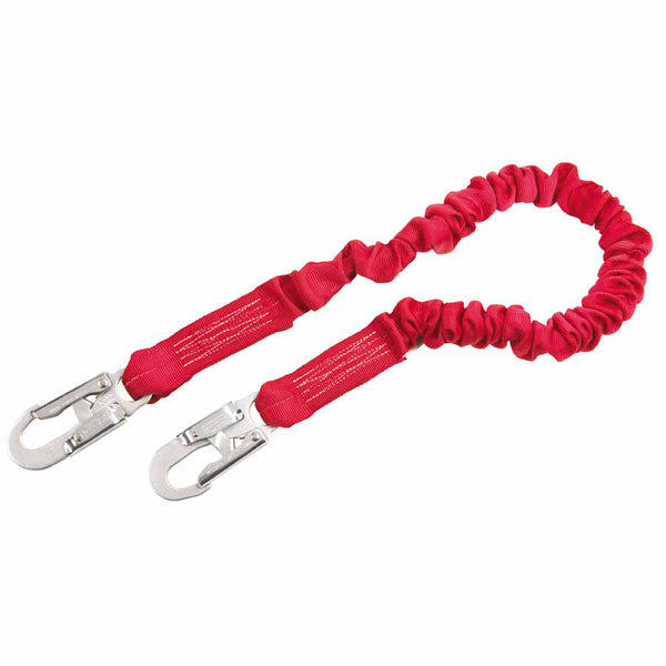 PRO Shock Absorbing Lanyard, 6 ft, Self-Locking Connection, Snap Hook, 1 Leg 098-1341001