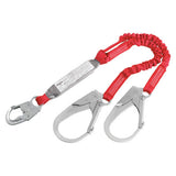 PRO Pack Elastic 100 Tie-Off Shock Absorbing Lanyards, 6 ft, Snap Hook, 310 lb 098-1342125