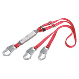 PRO Pack Adjustable 100 Tie-Off Shock Absorbing Lanyards, 6ft, Snaphook, 310lb 098-1342250