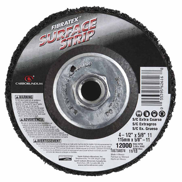 Depressed Center Grinding Wheels, Silicon Carbide, 4 1/2 in Dia., Extra Coarse 481-05539562616