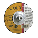 Gold AO Depressed Center Wheel, 4-1/2 in dia, 1/8 in Thick, 5/8 in Arbor, 24 Grit 481-05539504711