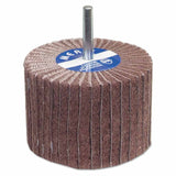 Interleaf Flap Wheels with Mounted Steel Shanks, 3 in x 2 in, 120 Grit 481-08834144460