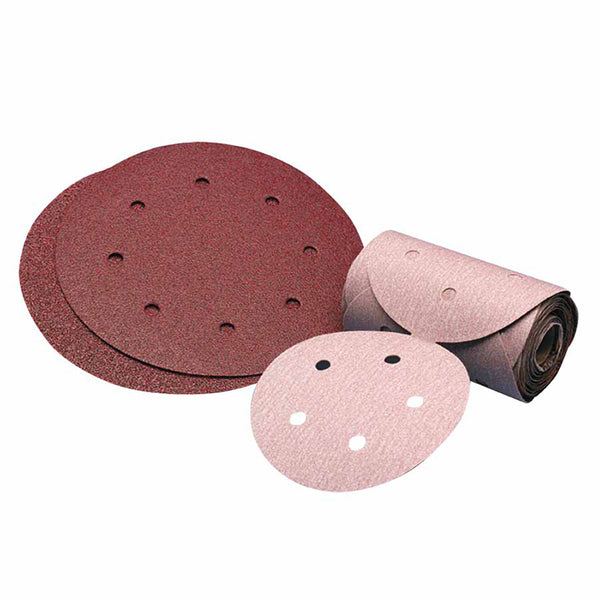 Premier Red Aluminum Oxide Dri-Lube Paper Discs, 6 in Dia., P400 Grit, Vacuum 481-05539515298