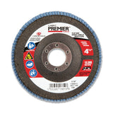 Premier Red Zirconia Alumina Type 29 Flap Discs, 4 1/2 in, 60 Grit, 7/8 in Arbor 481-05539518621