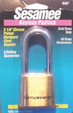 Sesamee Keyless Padlock, 5/16 in dia, 2-1/4 in L X 1 in W, Brass 197-K0437