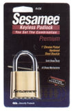 Sesamee Keyless Padlock, 5/16 in Shackle dia, 1 in L X 1 in W, Brass, Carded 197-K436