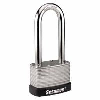 Sesamee Keyless Padlock, 5/16 in Shackle dia, 2-1/4 in L x 1 in W Shackle, Brass 197-437