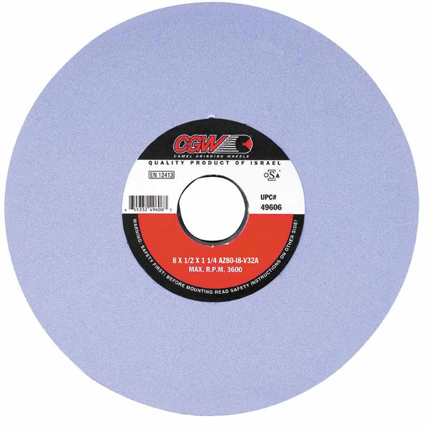 AZ Cool Blue Surface Grinding Wheels, Type 1, 10 X 1, 2" Arbor, 46, I 421-34387
