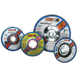 Depressed Center Wheel, 4 1/2 in Dia, 1/8 in Thick, 5/8 in Arbor, Aluminum 421-35613