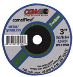 Depressed Center Wheel, 3 in Dia, 1/32 in Thick, 1/4 in Arbor, 60 Grit 421-59102