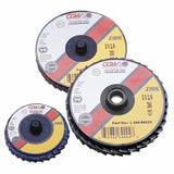 Flap Discs, Mini, Zirconia, Quick Change, Type R, 2 in, 120 Grit, 24,000 rpm 421-30006