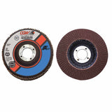 Flap Disc, A3 Aluminum Oxide, Reg, 4-1/2 in, 60 Grit, 5/8 in Arbor,13,300 rpm 421-39434