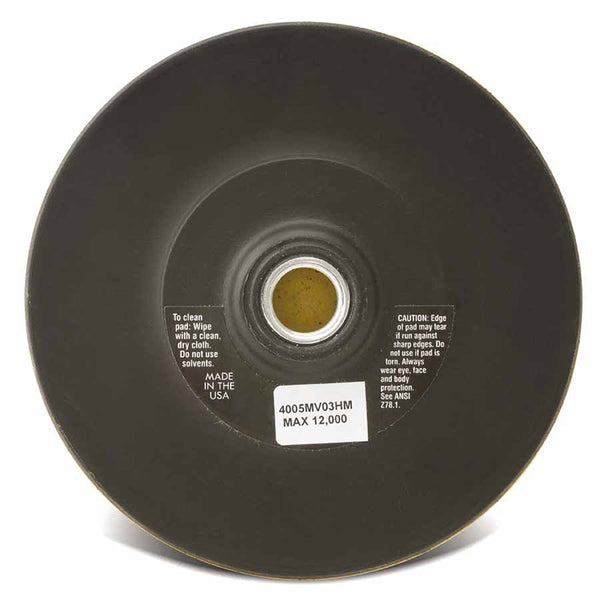 Hook and Loop Backing Pad, 4-1/2 in Diameter, Used with Right Angle Grinders 421-48224