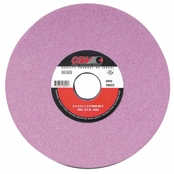 Pink Surface Grinding Wheels,, 7 X 1, 1 1/4" Arbor, 46, H 421-58016