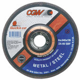 Quickie Cut Extra Thin Type 27 Cut-Off Wheel, 6 in dia, 7/8 in Arbor, 60 Grit 421-45007