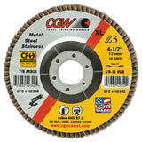 Cut-Off Wheel, 4-1/2 in dia, 0.045 in Thick, 7/8 in Arbor, 46 Grit, Non-Loading Aluminum Oxide, Type 27 421-45004