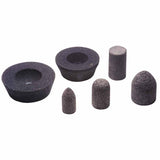 Resin Cones and Plugs, Type 17, 1 1/2 in Dia, 3 in Thick, 5/8 Arbor, 24 Grit 421-49027