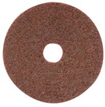 Finishing Disc, Hook-and-Loop with Arbor Hole, 4-1/2 in dia, 12,000 RPM, Tan 421-70029