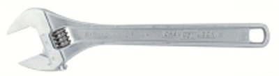 Adjustable Wrench, 8 in L, 1.18 in Opening, Chrome, Bulk 140-808W-BULK