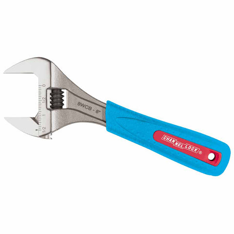 Code Blue WideAzz Adjustable Wrench, 8 in OAL, 1.54 in Opening, Clam 140-8WCB-CLAM