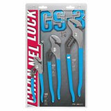 Tongue and Groove Straight Jaw Plier Set, 4 Pc, 6.5 in L, 9.5 in L, 12 in L 140-GS-3
