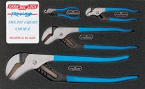 Tongue and Groove Straight Jaw Plier Set, 3 Pc, 6.5 in L, 9.5 in L, and 12 in L 140-PC-1