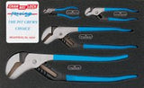 Tongue and Groove Straight Jaw Plier Set, 3 Pc, 6.5 in L, 9.5 in L, and 12 in L 140-PC-1
