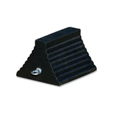 General-Purpose Rubber Wheel Chock, 10.5 in L x 7.5 in W x 5.5 in H, Black, Includes Cored Bottom/Eye Bolt 916-RC815