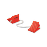 General Purpose Utility Wheel Chock, 30000 lb Load Capacity, 27 in to 35 in Tires, Orange, Includes 48 in Rope 916-UC1700-P