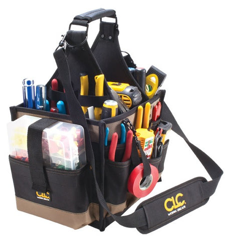 Soft Side Tool Bags, 22 Compartments, 11 in L x 10 in W x 19 in H 201-1528