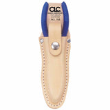 Plier/Tool Holder, 1 Compartment, Molded Top Grain Leather, Tan, For Tools Up to 10 in L, Snap-Closure Securing Strap 201-768