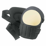 Plastic Cap Swivel Knee Pads, Hook-and-Loop, Black/White Cap 201-V230