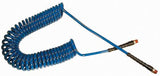 Flexcoil Polyurethane Self-Storing Air Hoses, 1.08 lb @ 1 ft, 3/8 in O.D. 166-PU14-25B-B