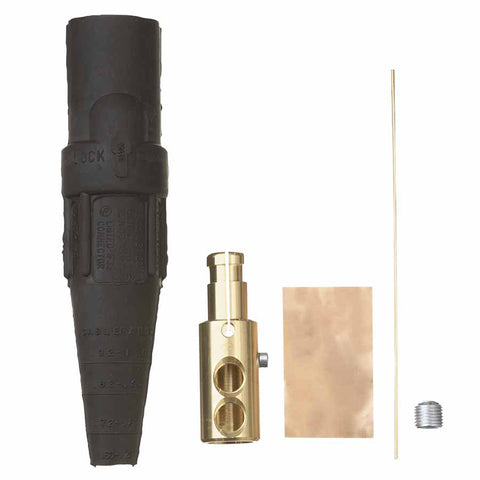 J Series E1016 Plug, Single Pole, Double Set Screw Male, 2/0-4/0 Capacity 627-E1016-8362