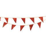 Pennants, Vinyl, 9 in x 12 in, Red, 60 ft String 831-03-400-60