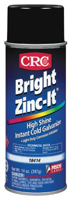 Bright Zinc-It Instant Cold Galvanize Coating, 16 oz Aerosol Can 125-18414