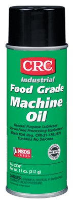 Food Grade Machine Oil, 16 oz Aerosol Can with Perma-Lock 2-Way Integrated Actuator, 11 wt oz 125-03081