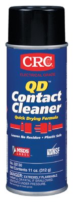 QD Contact Cleaner, 16 oz Aerosol Can, Hydrocarbon-Like Odor, NSF K2 Registered 125-02130