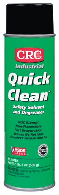 Quick Clean Safety Solvents and Degreasers, 20 oz Aerosol Can, Irritating Odor 125-03180