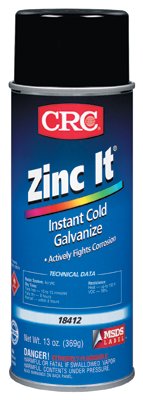 Zinc-It Instant Cold Galvanize Coating, 13 wt oz Fill, Aerosol Can 125-18412