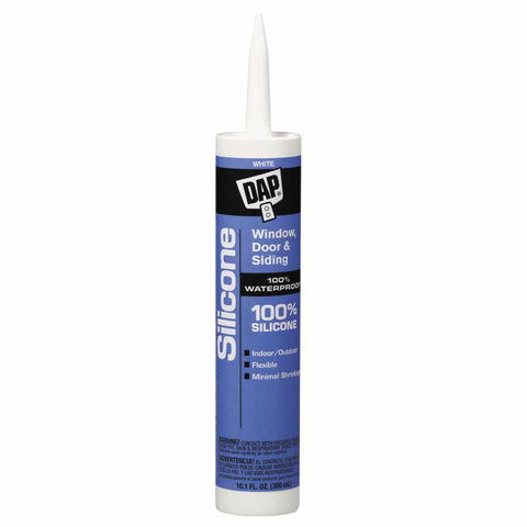 All-Purpose 100% Silicone Rubber Sealant, 10.1 oz Canister, Clear 802-08641