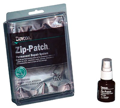 Zip-Patch Adhesive Patch Kit, 4 in x 9 in Patch, Brown 230-11500