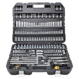 192 Piece Mechanics Tools Set, 1/2 in, 1/4 in, 3/8 in Drive, 6 Point, Inch/Metric 115-DWMT75049