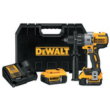 20V MAX XR Lithium Ion Brushless Drill/Driver Kit, 1/2 in Chuck, 5 Ah Batt Cap 115-DCD996P2