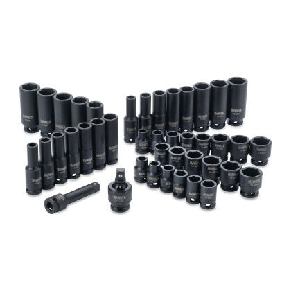 42 Piece Combination Impact Socket Set, 3/8 in Drive, 6 Point, Inch/Metric 115-DWMT19248